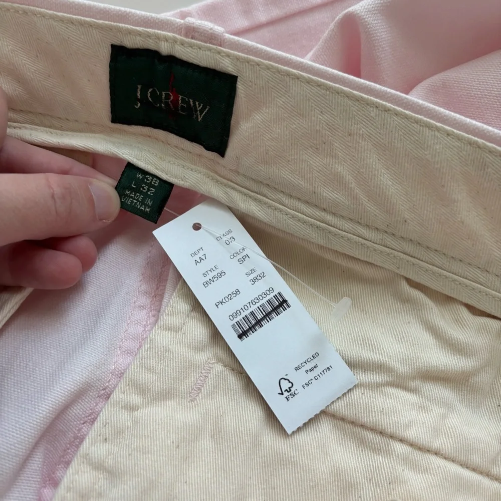 NWT J. Crew Classic Trouser Canvas Shell Pink
